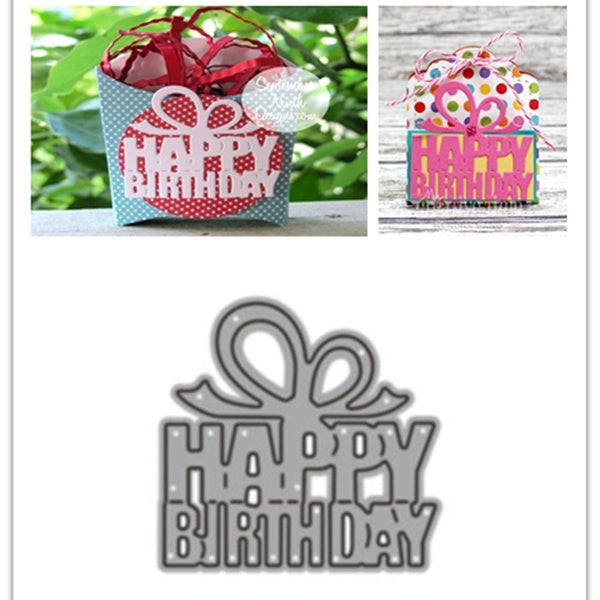 Happy Birthday Tag Metal Cutting Dies Stencil for DIY Scrapbooking Photo Album Embossing Paper Cards Crafts Diecuts