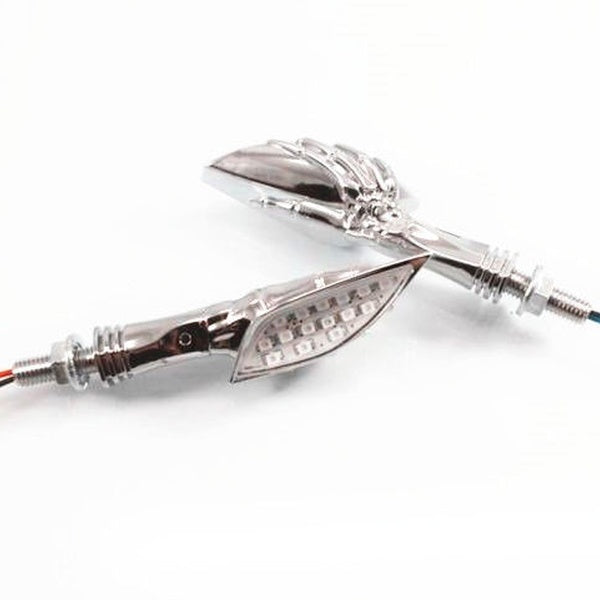 12V Motorcycle Bike Skull Hand LED Turn Signal Light Indicator Blinker Flasher Amber Light Lamp Dirt bike For Honda Yamaha Suzuki Kawasaki Bobber