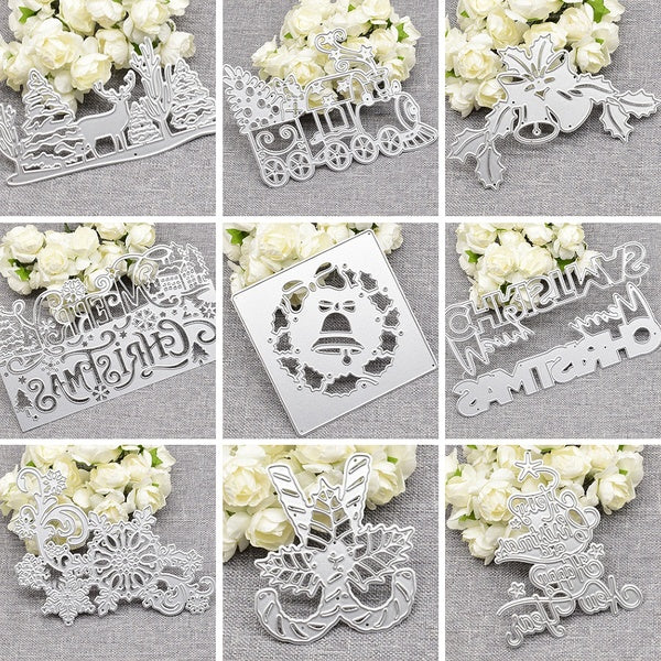 New Christmas Cutting Dies Metal Stencils For DIY Scrapbooking Gift Card Decoration Embossing Paper Craft Dies