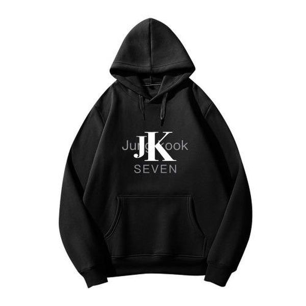 KPOP 防弾少年団 Bangtan Jeon Jungkook Hoodie Jungkook Seven 7 Album Merch Print Cute Cotton Fleece Sweatshirt for Fans Hooded
