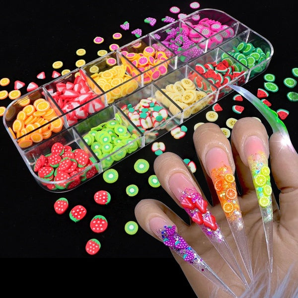 Nail Art 3D Fruit DIY Design Slices Decoration Nail Sticker Accessory