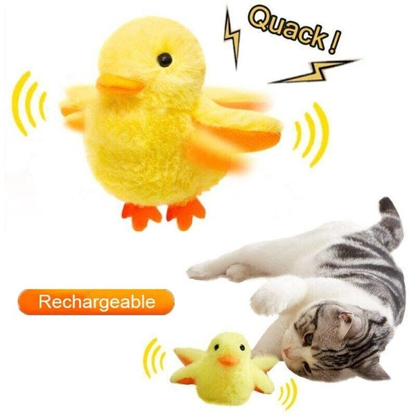 Flapping Duck Cat Toys Interactive Electric Bird Toys Smart Bionics Plush Toy With Vibration Sensor Cats Game Toy Washable 1-2pcs