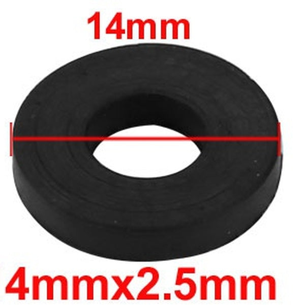 Assortiment de rondelles plates rondes en caoutchouc noir 40pcs taille 6x14x2.5mm rondelle plate