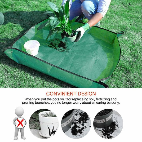 Gardening Operation Mat Waterproof Thick PE Garden Kneelers Work Cloth Anti Dirty Planting Transplanting Pot Pad Ground Mat for Home Planter Gardenin