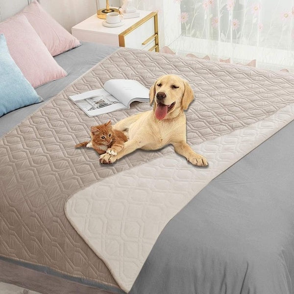 Waterproof Dog Bed Cover Washable Couch Cover Non-Slip Sofa Cover Leakproof Blanket Furniture Protector Cover Reusable Incontinence Bed Underpads For