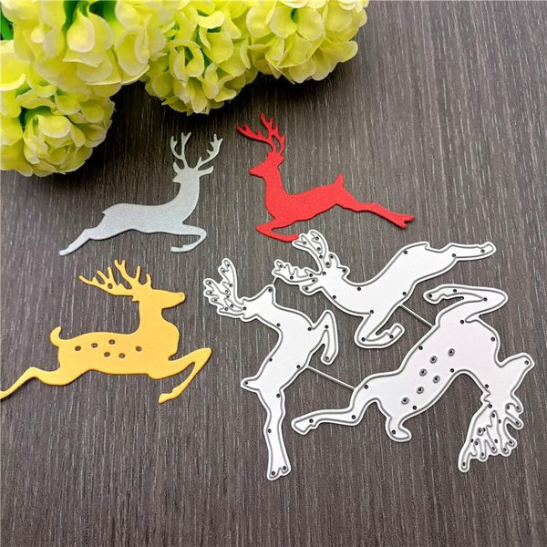 3pcs Deers Metal Cutting Dies for DIY Scrapbook Cutting Die Paper Cards Embossed Decorative Craft Die Cut