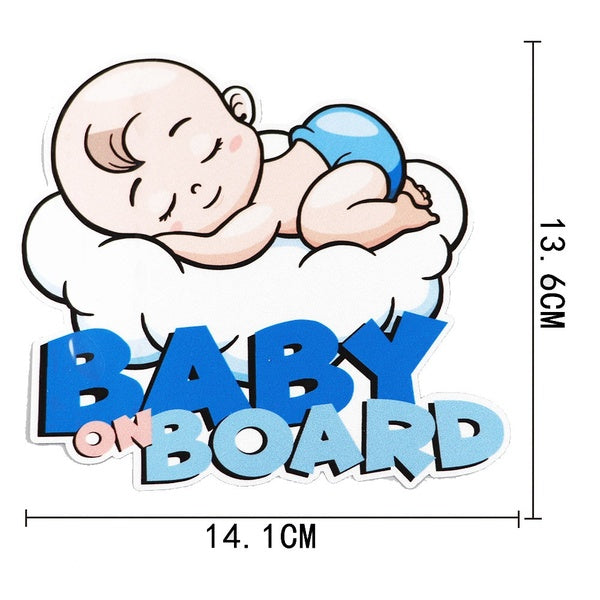 14.1CMX13.6CM Baby ON Board Car Sticker Sleeping baby Decal Lovely