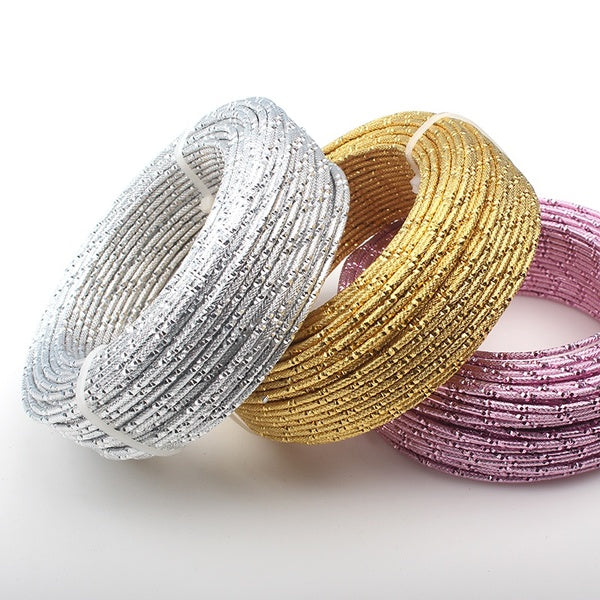 2020 Dia 2mm 1-4kg 32m de Long Lazer coupe spirale en aluminium anodisé artisanat fil rond bricolage artisanat bonsaï fil métallique