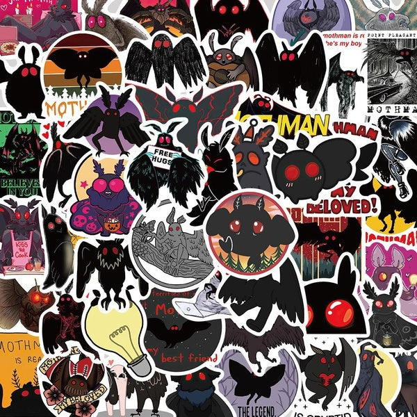 10-50pcs Cute Cartoon Mothman Stickers Graffiti Stickers for DIY Luggage Laptop Skateboard Motorcycle Bicycle Stickers