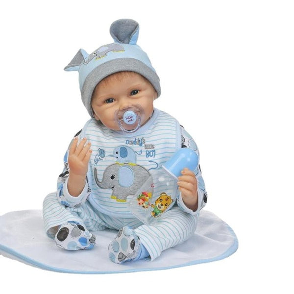 22 inch Newborn Soft Silicone Vinyl Reborn Baby Dolls Handmade Dolls