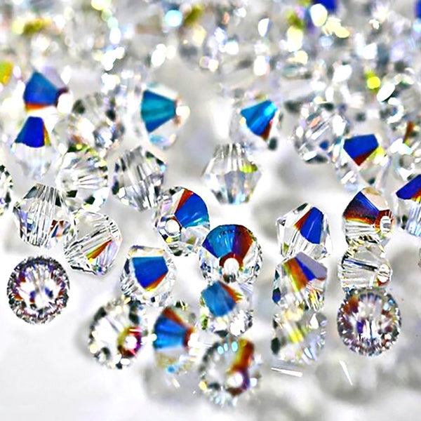 AAA Grade 3mm 4mm 6mm 8mm 10mm Press-top Diamond-shaped with holes Crystal Beads Hand-beaded DIY Jewelry Accessories Loose Beads Spacer Beads diamond Matron Inn