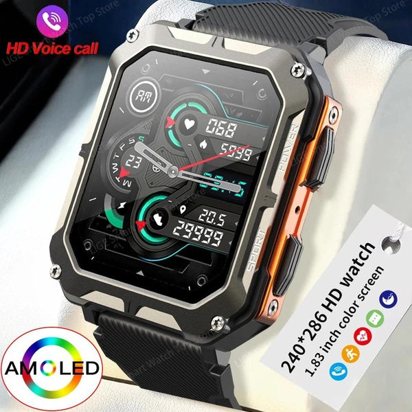 LIGE Newest 380mAh Battery Bluetooth Call Smart Watch 1.83 Inch Big Dial Military Men Smartwatch IP68 Waterproof Multi Sports Fitness Watches Montre