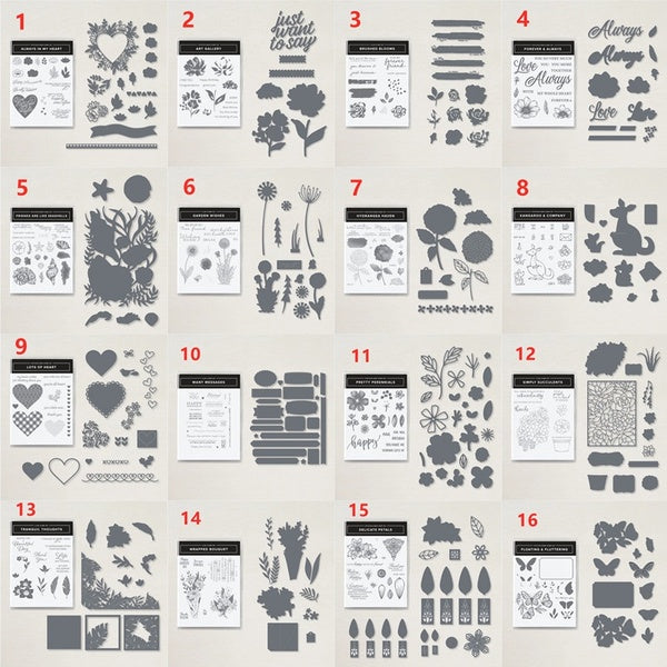 14*14 Cm Metal Cutting Dies or Stamps DIY Scrapbooking Stencils Die Cut Cutter Card Embossing Silicone Clear Stamp