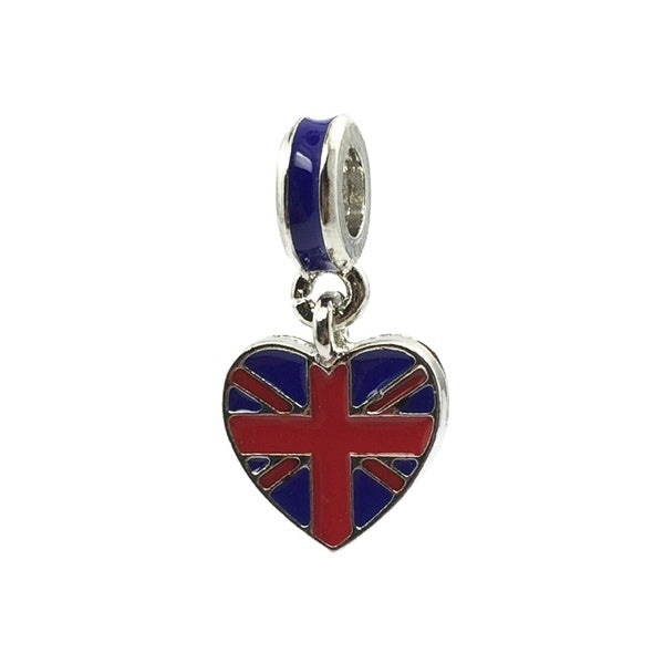 UK Flag,Red &Blue Enamel Pendant Charms Beads Fit European Charms Bracelets & Bangle DIY Jewelry