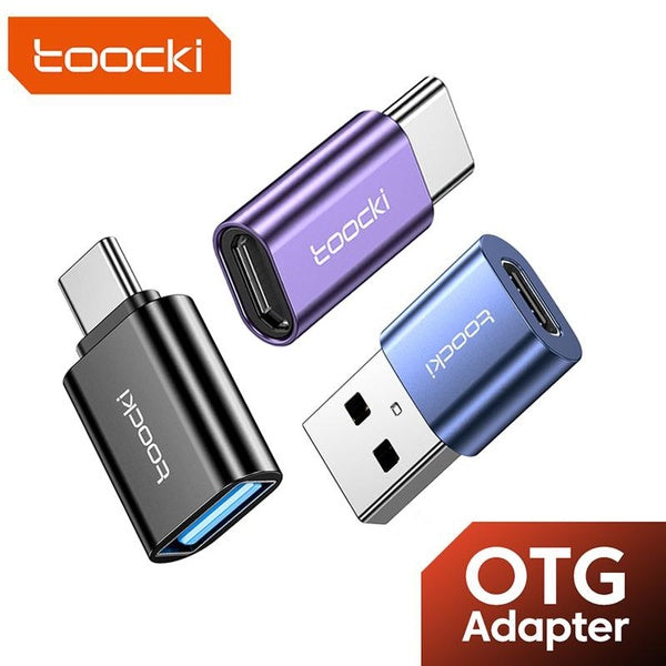 Toocki Adaptateur USB 3.0 vers Type C OTG - Type-C Femelle vers USB 2.0 - Convertisseur Micro vers Type C Mâle pour Macbook Samsung Huawei Xiaomi Con