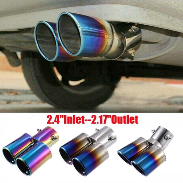 Car Dual Exhaust Tip Pipe Universal Exhaust Pipe Muffler Tip Tailpipe
