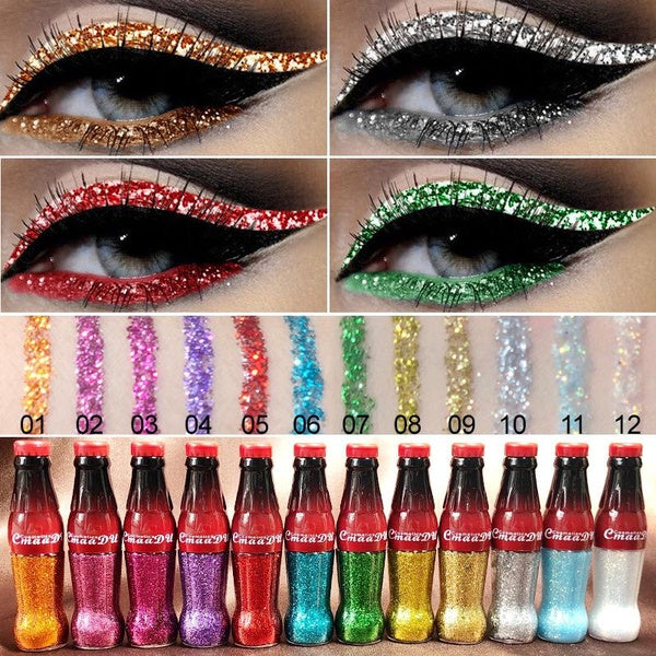 Santé Beauté CmaaDU Coloré Glitter Liquide Eyeliner Crayons De Maquillage Femmes Parti Smoky Eyes Liner Diamant Brillant Mignon Glitter Poudre Outil