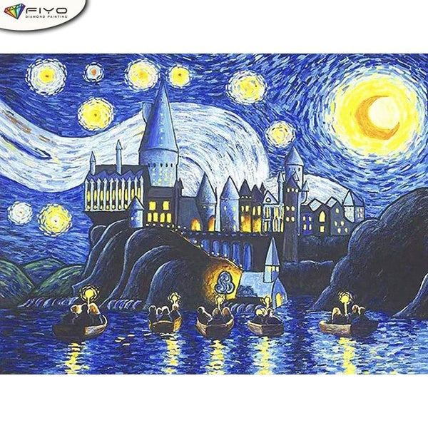 FIYO DIY 5D Abstract painting Diamond Painting Full Drill with Number Kits Home and Kitchen Fashion Cross Stitch Embroidery Paintings Canvas Pictures