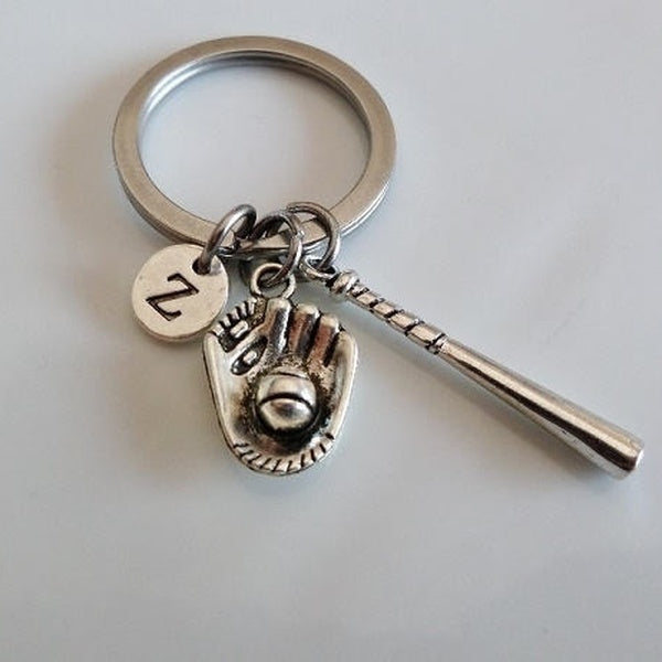 Softball Keychain, Softball Bats Keychain, Custom Key Chain，Baseball Glove Gift, Softball Mom Gifts, Personalized Softball