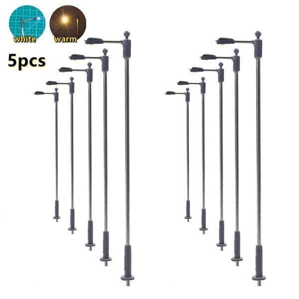1:150 Scale Miniature Street Lamppost 3V Model Metal Railway Train Lights Sand Table Building Diorama Accessories Matron Inn