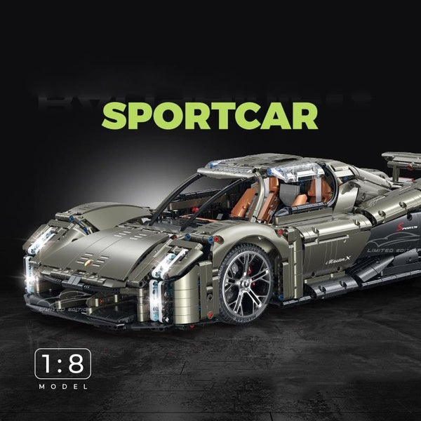 New 1:8 4056pcs Super Racing Sport Car Model Building Block Brick Educational Assembly Toy Children Boy Gift