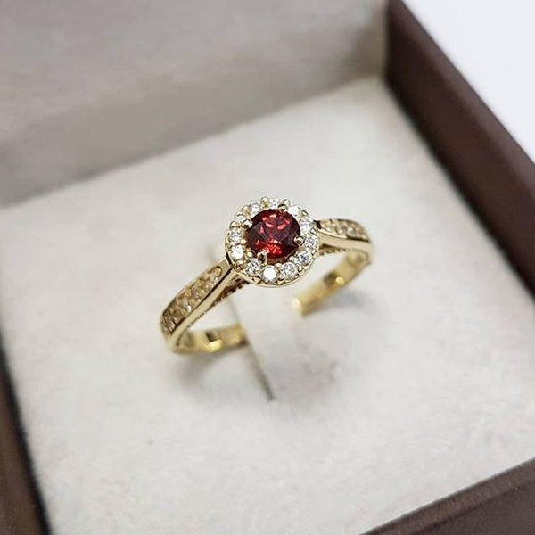 Princesse Charme Cristal Naturel Rouge Rubis Anneau De Luxe De Fiançailles De Mariage Promesse De Mariage Anniversaire Cadeau Belle Mode Femmes Bijou