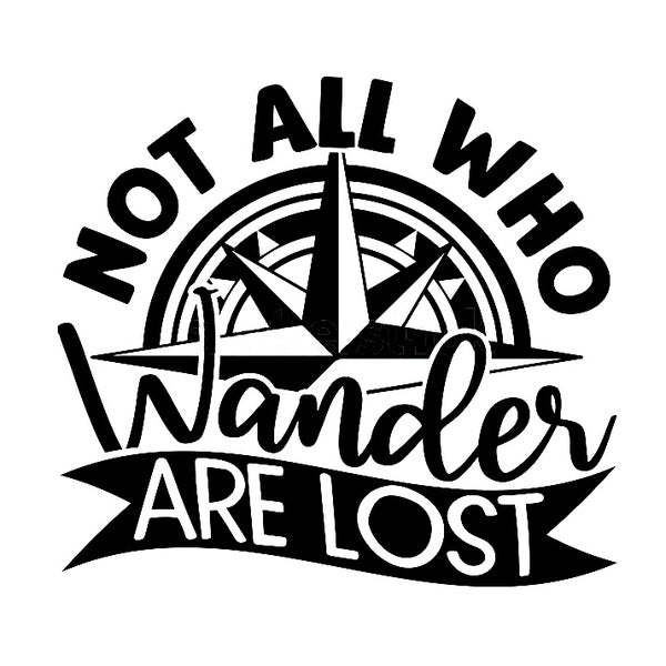 2PCS Set 16cm Not All Who Wander Lost Funny Vinyl Decal Sticker Car Bumper Sticker Car Stickers Decal Decor Home Decoration Car Sticker