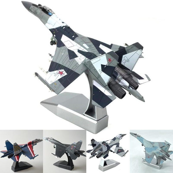 1:100 Scale Alloy Diecast Military Model Russian Sukhoi Su-35 Super Flanker Fighter Aircraft Model Plane Toy For Collection Souvenir Gift Home Office