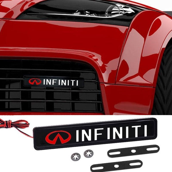 1Pcs New Car Front Grille Badge Emblem Grill Sticker Decals For Infiniti FX35 Q60 Q50 Q30 ESQ QX30 QX50 QX60 QX70 JX35 G35 G37