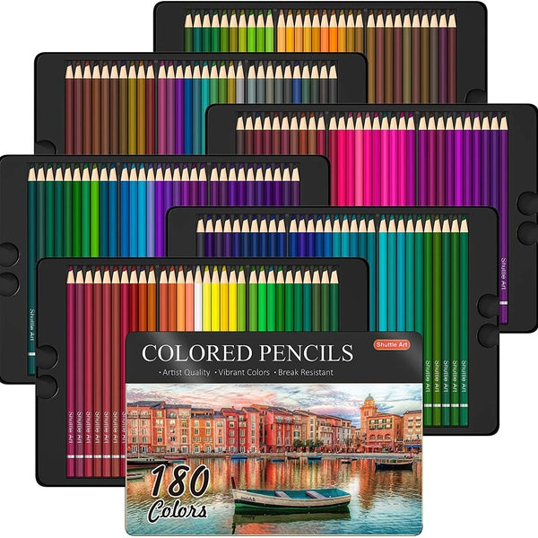 180 160 120 Colored Pencils, Art Soft Core Coloring Pencils Set with 1 Sharpeners, Professional Colored Pencils for Artists Kids Adults Coloring Sket