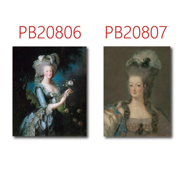 Antique French Illustration Portrait of Marie Antoinette Oil Painting Art Prints France Queen Canvas Poster Home Room Wall Decor No Frame