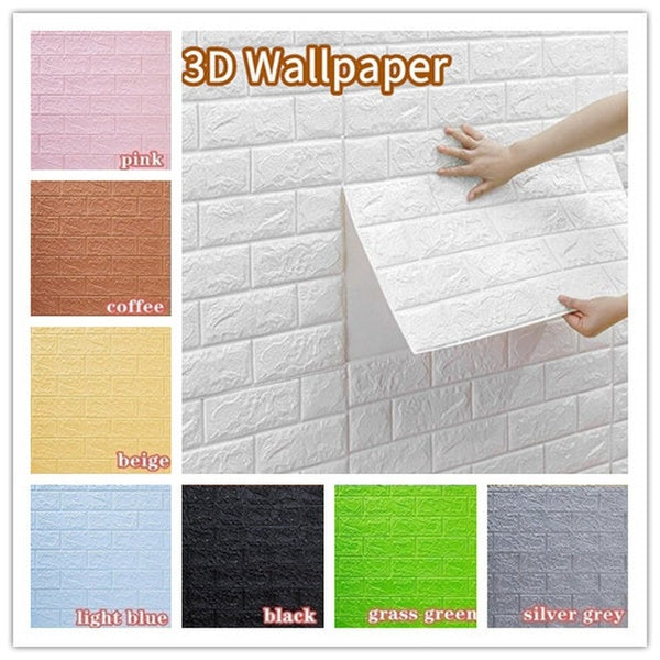 3D Wallpaper Brick XPE Foam DIY Wall Sticker Home Decoration Wall Decor Self-adhesive Wallpaper (70x38.5cm)