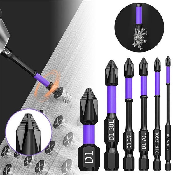 Upgraded High Hardness and Strong Magnetic Bit, D1 Impact Driver Bit Set, Magnetic Non-slip Bit, New Magnetic Screwdriver Set Hand Tools 1-2 set