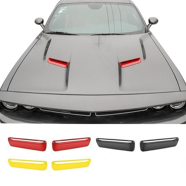 Auto Motorkap Air Flow Intake Cover Hood Air Conditioner Vent Outlet Trim Only for Dodge Challenger SXT 2015-2019 Car Accessoires ABS