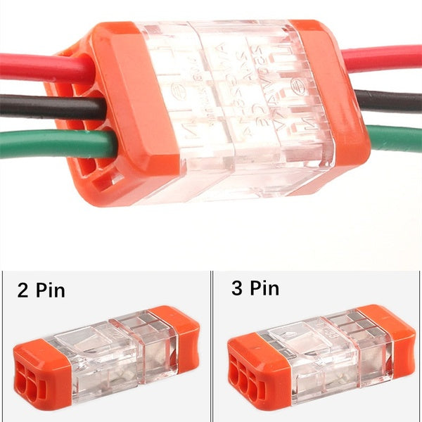 Docking type Mini Quick Wire Connector Universal Compact Electrical Wiring Connectors Push-in Butt Conductor Terminal Block PCT