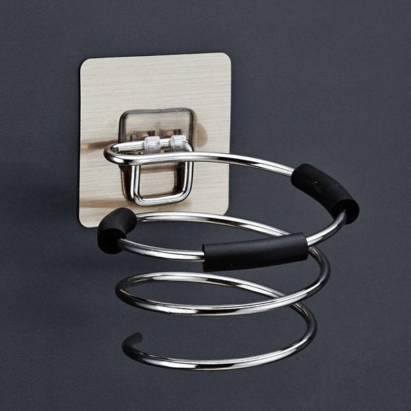 1PC Spiral Wall Mounted Hair Dryer Storage Organiser, Rack Holder, Bathroom Use, Salon, Stylist Tool, Drier Organiser