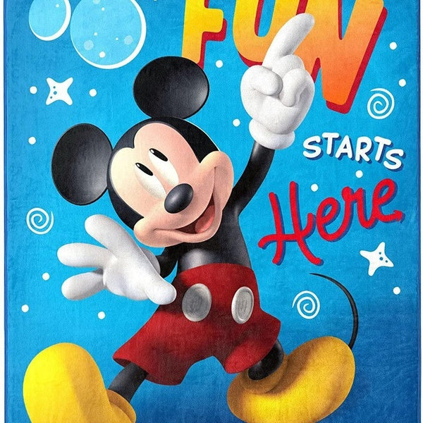 Northwest Mickey Mouse Fun with Mickey Silk Touch Throw Blanket, 46" x, 60"