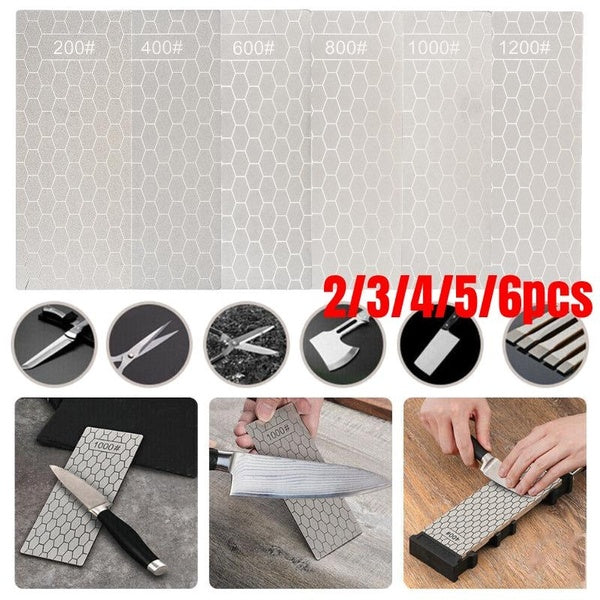 2-3-4-5-6 pièces ensemble de pierres à aiguiser diamant, couteaux à grains 200-400-600-800-1000-1200 plaque de rodage diamant affûtage des couteaux p