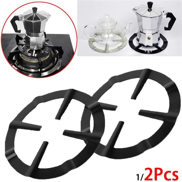Non Slip Iron Gas Stove Cooker Plate Coffee Moka Pot Stand Reducer Ring Holder Home Kitchen Tool