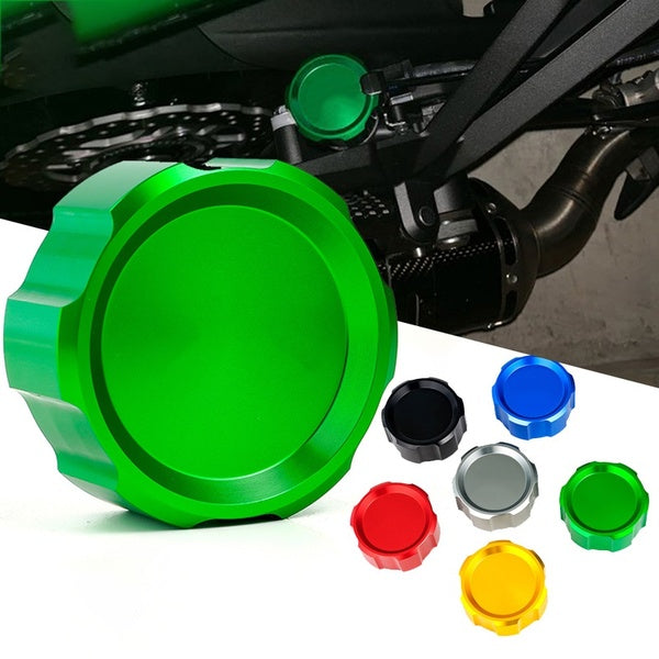 For kawasaki Z250 Z650 Z750 Z800 Z900 Z1000 Ninja 650 400 300 ZX6R ZX10R Motorcycle CNC Rear Brake Fluid Reservoir Cover Oil Tank Cover