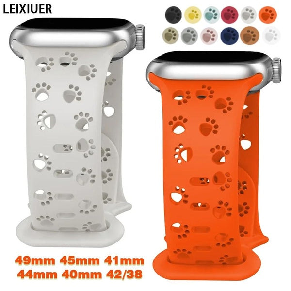 LEIXIUER Band Strap for Smart Watch Ultra 2-Ultra 49mm 9 8 7 45mm 41mm for SmartWatch Series Se 6 5 4 3 2 1 44mm 40mm 38mm 42mm, Printing Silicone E