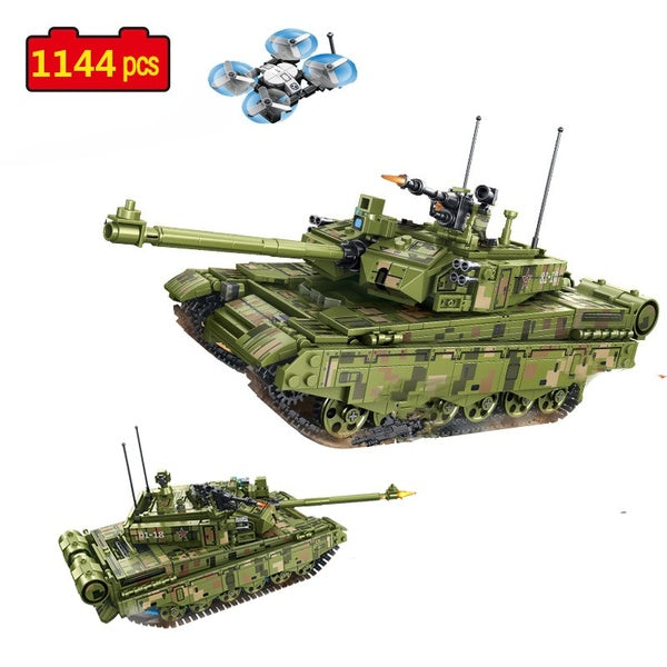 Série militaire Force blindée chinoise 99A accessoires d'arme de réservoir de combat principal bricolage modèle blocs de construction briques jouets