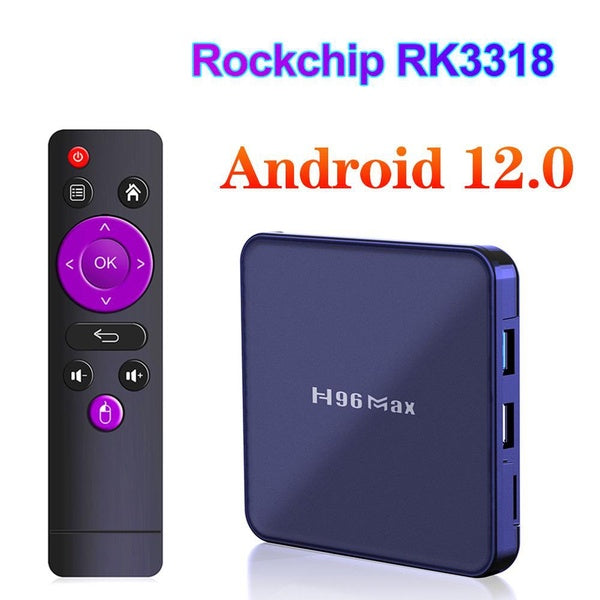 H96 MAX V12 Smart TV Box Android 12 4GB 64GB 32GB Rockchip RK3318 prise en charge 1080p 4K Youtube H96MAX lecteur multimédia décodeur 2G16G