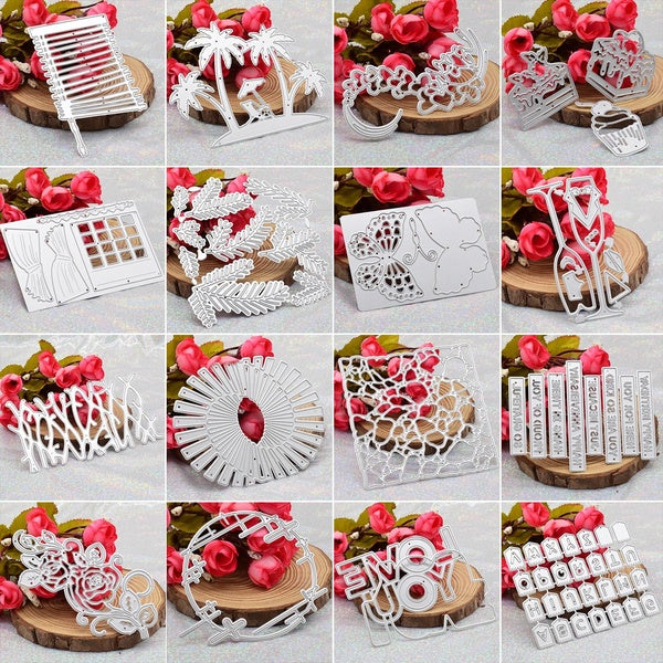 Nouvelle géométrie fond cadre métal matrices de découpe pochoir pour bricolage Scrapbooking Album papier carte faisant artisanat