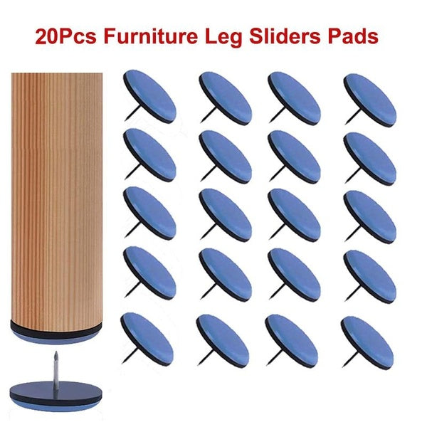 40Pcs Nail On Furniture Sliders,Wooden Furniture Movers Floor Protector Pads,Heavy Duty Furniture Pads for Chair Table Leg