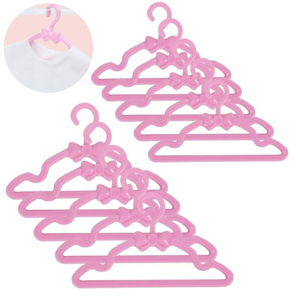 30Pcs Mini Hangers Doll House Clothes Hangers Doll Doll Clothes Brackets DIY Doll House Accessories Matron Inn