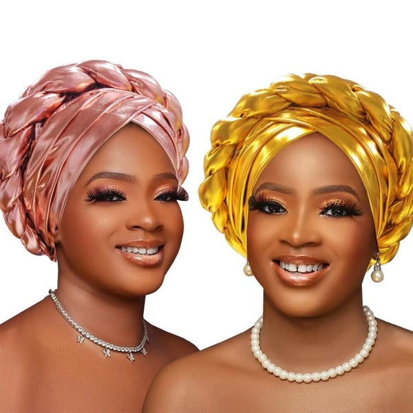 African Women Headtie Already Handmade African Cap Wedding Women Braid Ladies Head Wraps
