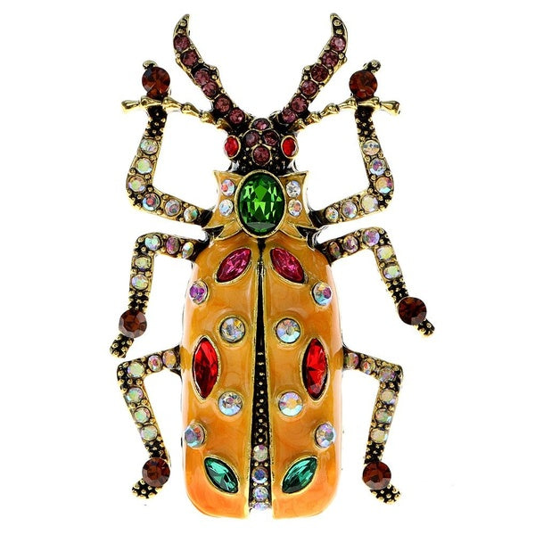 Enamel Bug Beetle Brooches For Women Summer Fashion Pin Jewelry Insect Design Accessories Matron Inn