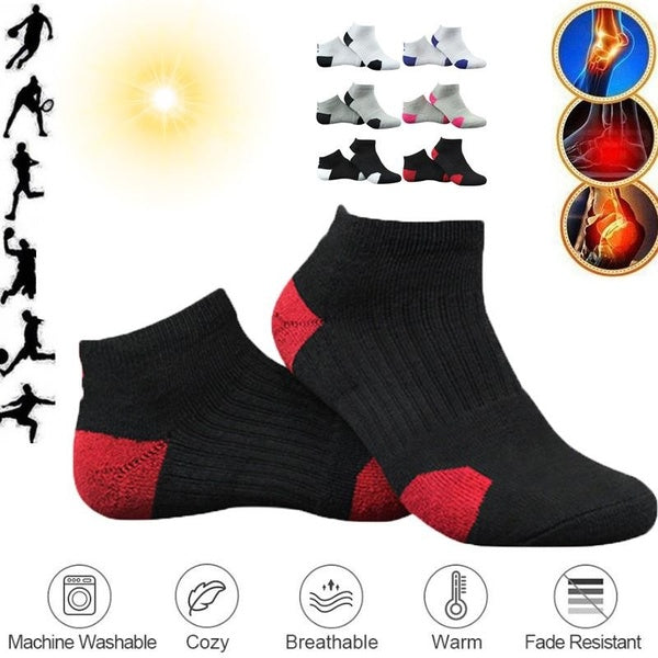 Socks Cotton Compression Support Ankle Running Hiking Socks For Men Women,Soft Thick Cushion Socks 1-8 Pairs-Plantar Socks With Arch Support