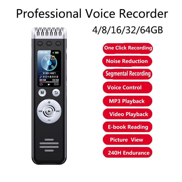 4-8-16-32-64GB Multi-fonction Digtal Voix Intelligente Réduction Du Bruit Enregistreur Stylo Double Microphone Dictaphone Lecteur Mp3 Enregistrement